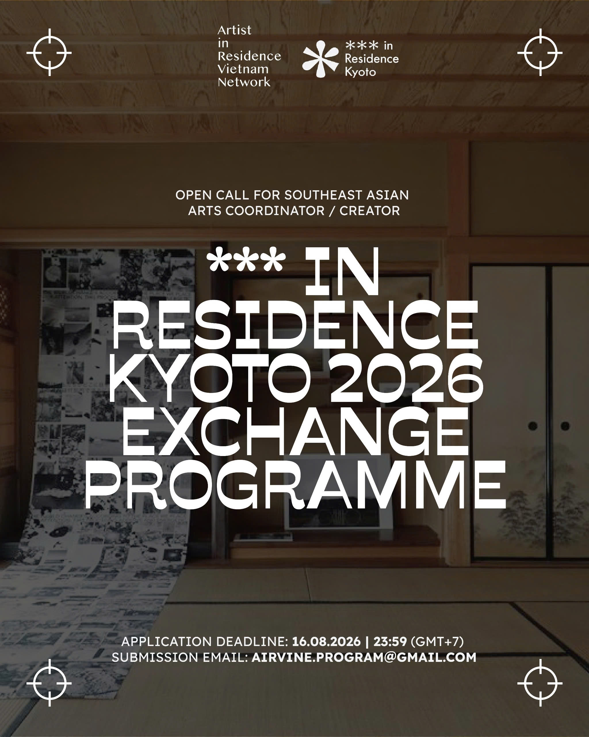 Open Call for Southeast Asian Arts Coordinator/Creators: *** in Residence Kyoto 2026 Exchange Programme