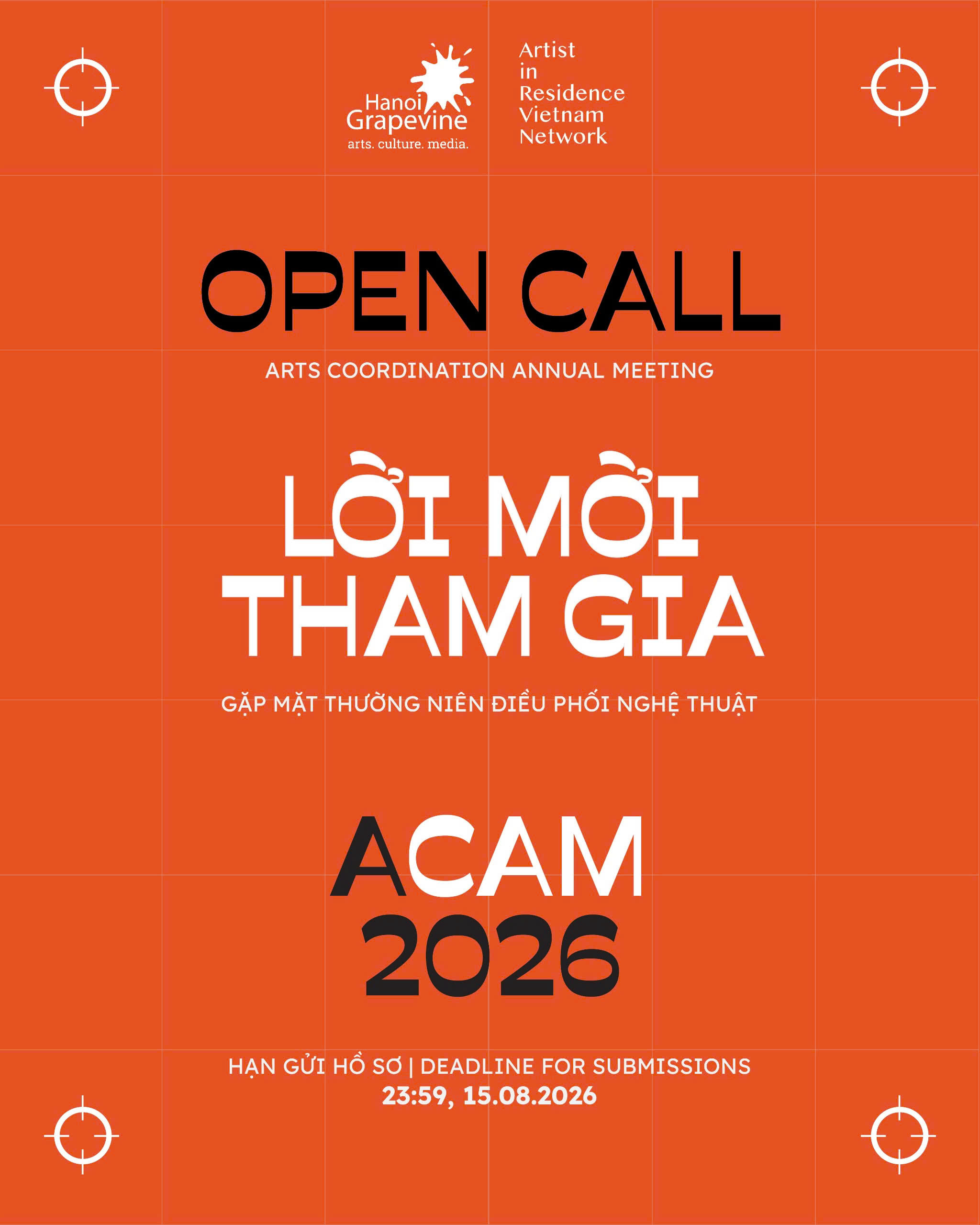 Open Call: Arts Coordination Annual Meeting – ACAM 2026